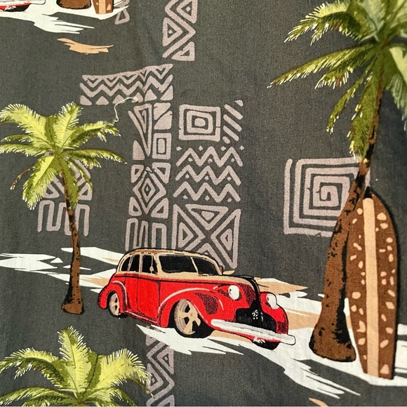 Barefoot In Paradise Vintage Style Men's Hawaiian Button-Down Shirt Size LRG - Picture 4 of 4